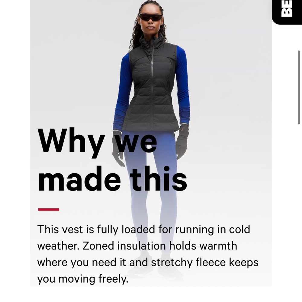 NWT - Lululemon Down For It All Vest Black Sleeveless Zip-Up - Picture 4 of 16